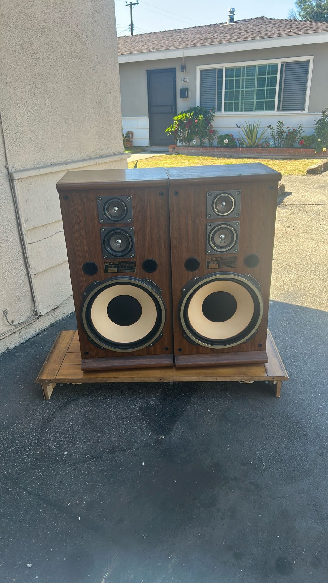 Fisher Vintage Speakers 15” Woofers