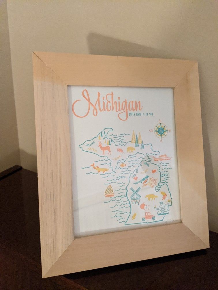 Michigan - “Gotta Hand It To You” Picture And Frame.