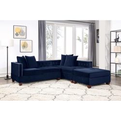Blue Sectional Sofa 