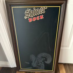 Vintage Shiner Bock Chalk Board