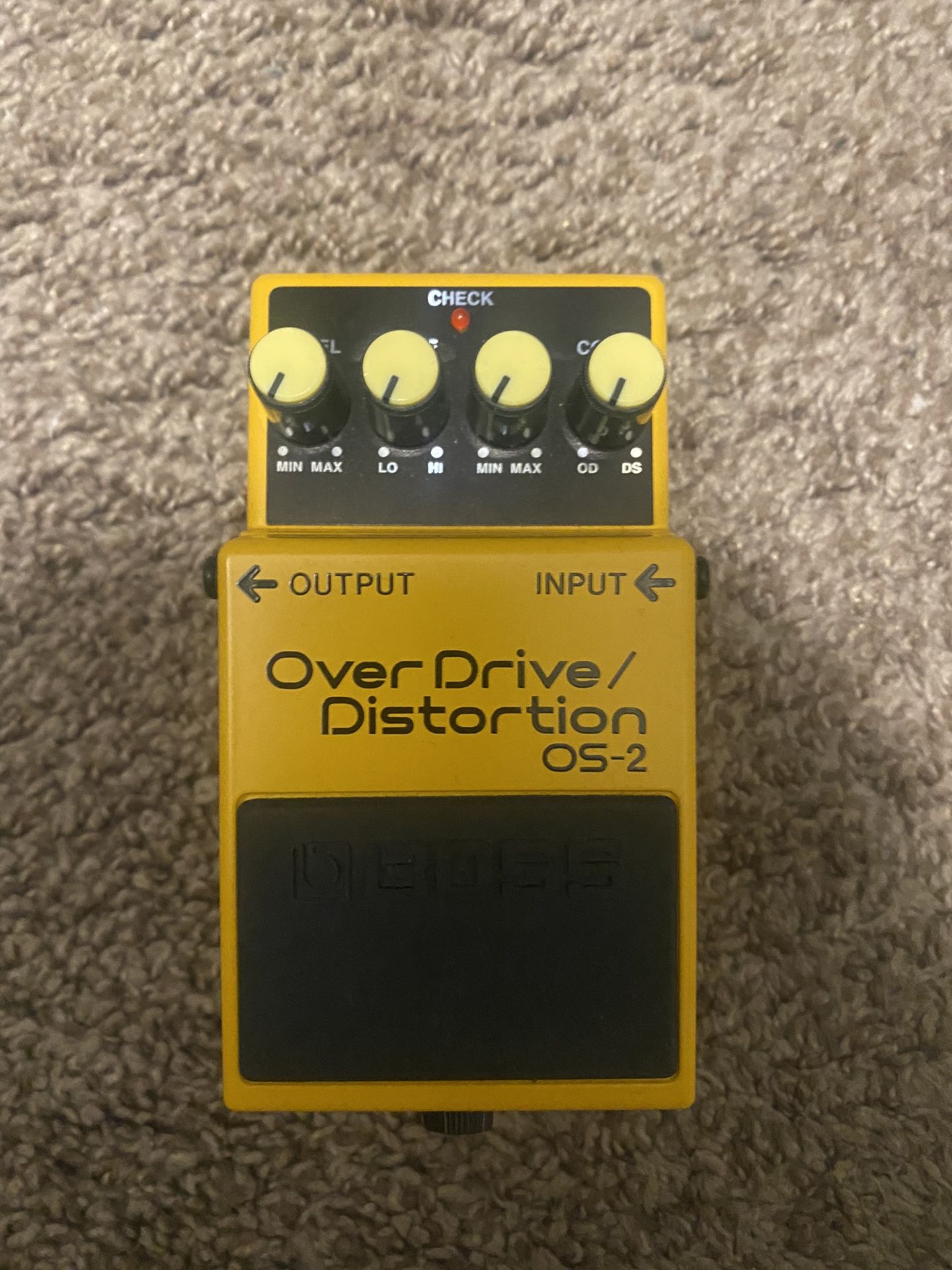 BOSS OS-2 Overdrive Distortion Pedal Guitar Bass Nice Exterior *NOT FUNCTIONING*