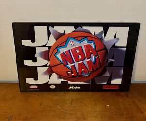 NBA Jam & Simpsons Snes Poster Insert Frame