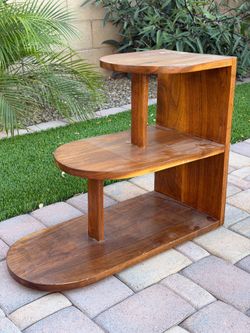 Nice wood side table/shelf