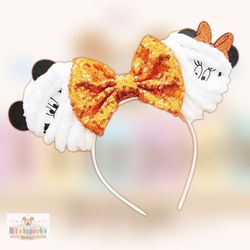 Halloween Mummy Minnie Mouse Ears Headband