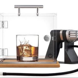 The Smoking Cube - Cocktail Smoker and Smoking Box Kit, Magnetically Removable Door