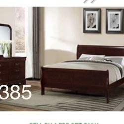 Beautiful Queen size Complete Bedroom Set. Mattress Sold Separately 