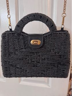 Forever 21 Black Woven Purse