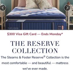 Stearns & Foster Reserve Firm Euro Pillow Top, Cal King