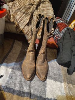 Women's Cowhide Western Boots - Brown