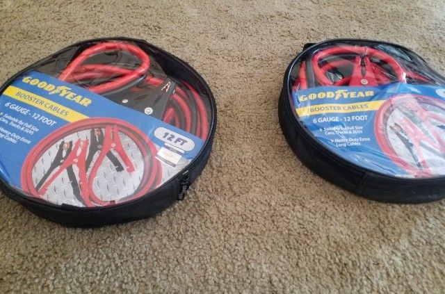 BRAND NEW GOOD YEAR BOOSTER CABLES 6 GAUGE -12 FOOT $ 25 EA.