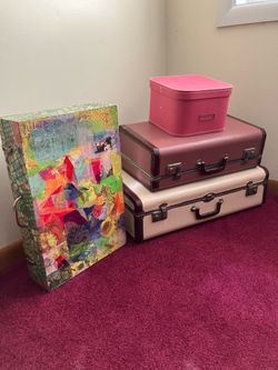 Lot of 4 Decorative Storage Suitcases - 4/$50 or see individual prices