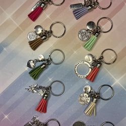Cute Keychains With Tassel And Charm