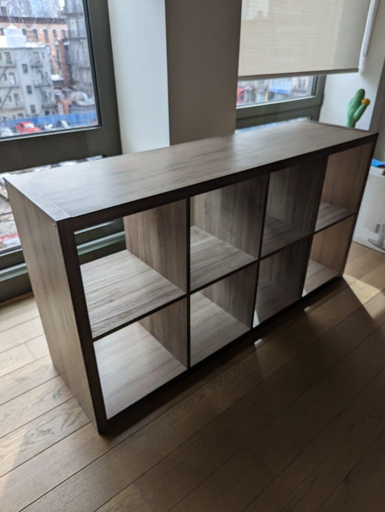 Ikea Kallax Shelf Unit, Gray/Wood Effect
