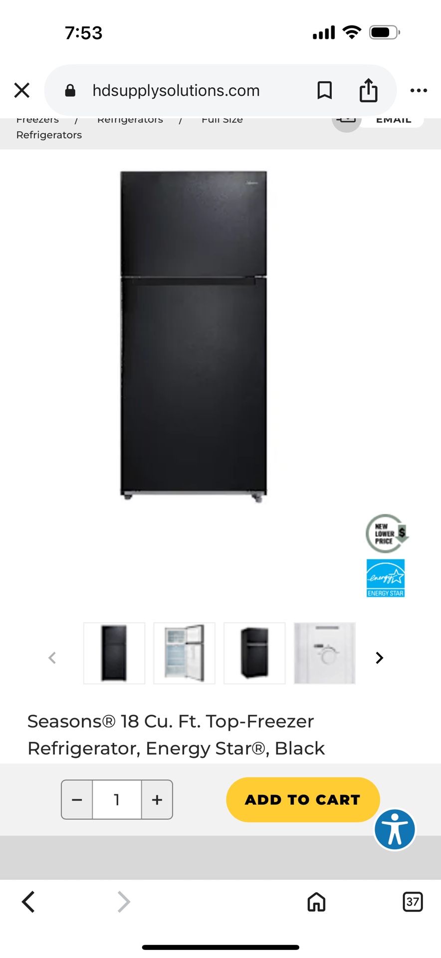 30”brand New In Box Top Freezer Refrigerator
