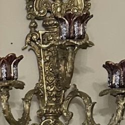 Antiques vintage set of two bronze