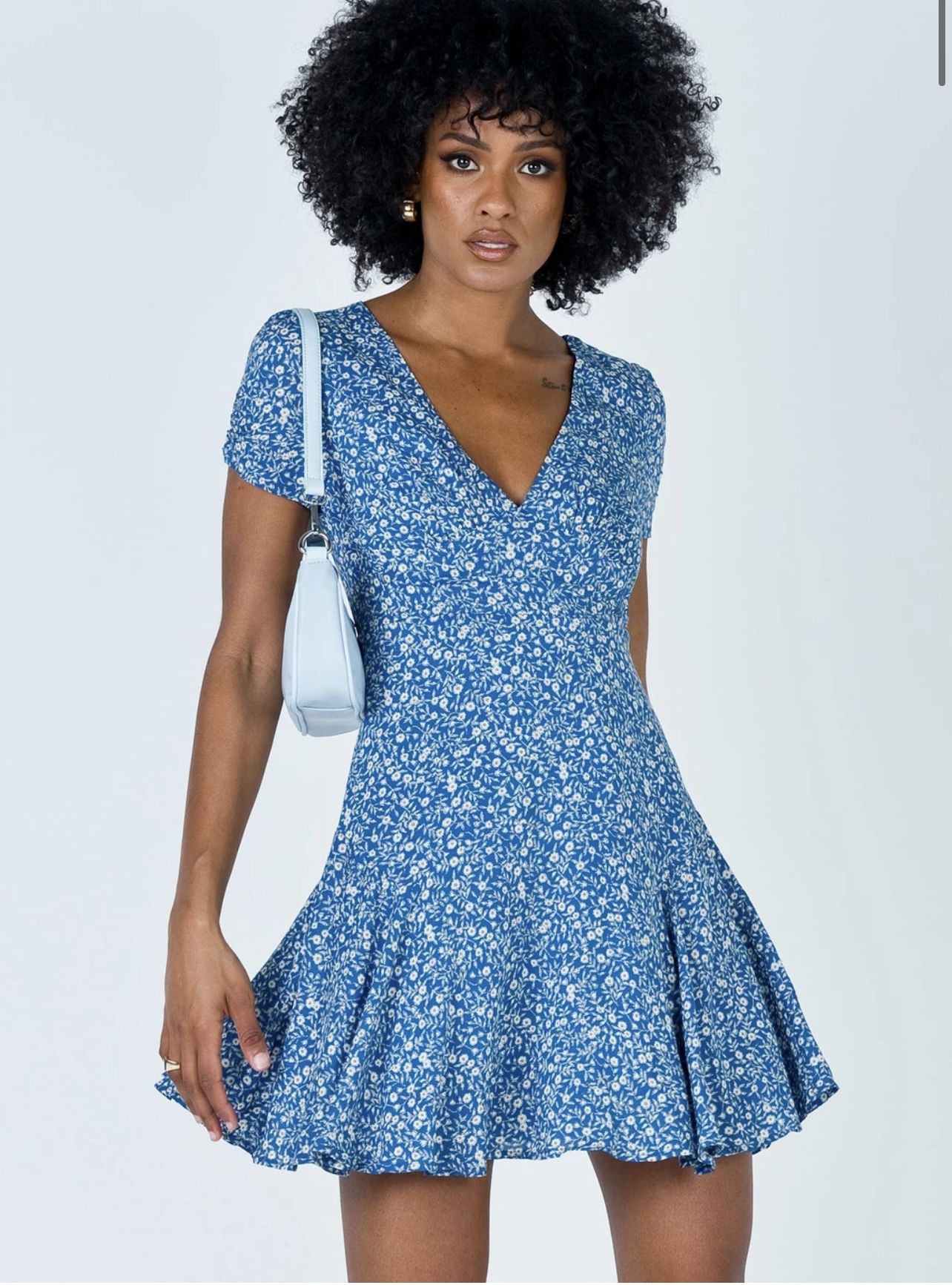 Princess Polly The Sting Mini Dress Blue