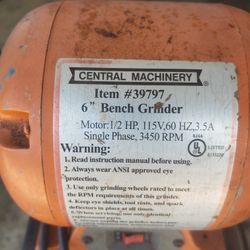 6 Inch Bench grinder