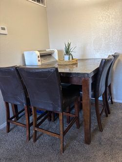 Real marble Table with 4 chairs