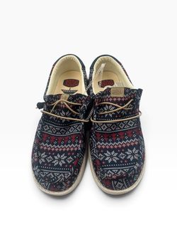 Hey Dude Christmas Men’s 13 Shoes Winter Sweater Holiday Shoes NWT