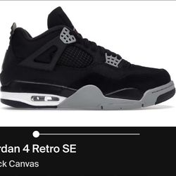 Jordan 4 Retro SE Black Canvas 
Used
Size 9