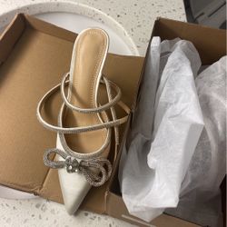 New White Crystal Heels