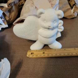 Bisque Ready-to-paint Mother's Day Bear