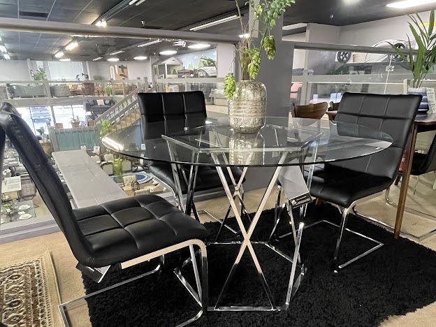 secure payment 💰 fast delivery 🚚 style ✌️ Madanere Dining Room Set / 5pc, Contemparary