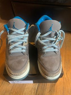 Brown suede jordan retro 3 5.5y