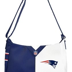 Littlearth New England Patriots NFL Football Team Pebble Split Hobo Bag New