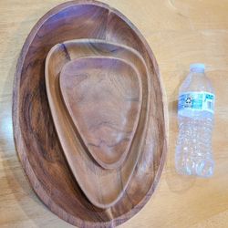 NEW Sembla Shallow Wood Serving Platters