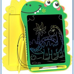 BKM LCD Writing Tablet for Kids, Educational Toddler Toys, Colorful Doodle Board Drawing Tablet with Screen Lock & Erase Button, Dinosaur Toys for Age