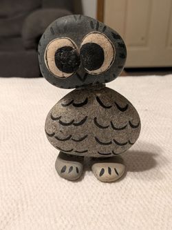 Adorable owl made out of stones