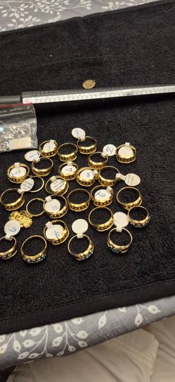 Vintage bunch of rings 18k HGE & sterling