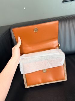 Coach style Crossbody Flap Bag Tan Saddle