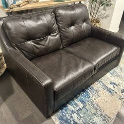 Leather Loveseat 
