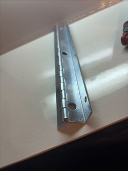 10.5" Zinc 3 hole punched continuous piano hinge