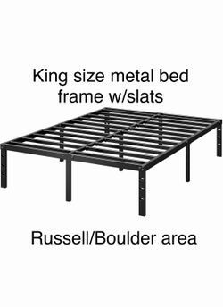 Metal Platform Bed Frame 12, 14, 16 or 18” Tall,No Box Spring Needed. Russell/Boulder area