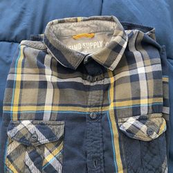 Set Of Mossimo Men’s Flannel Button Up Shirts Medium