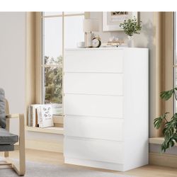 5 Drawer Dresser White