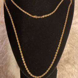 14kGP(gold Plated) Rope Necklace 