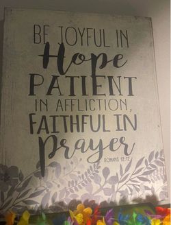 Romans 12:12 Wall Art (20x16”)