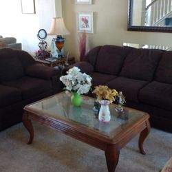 Brown Sofas Set