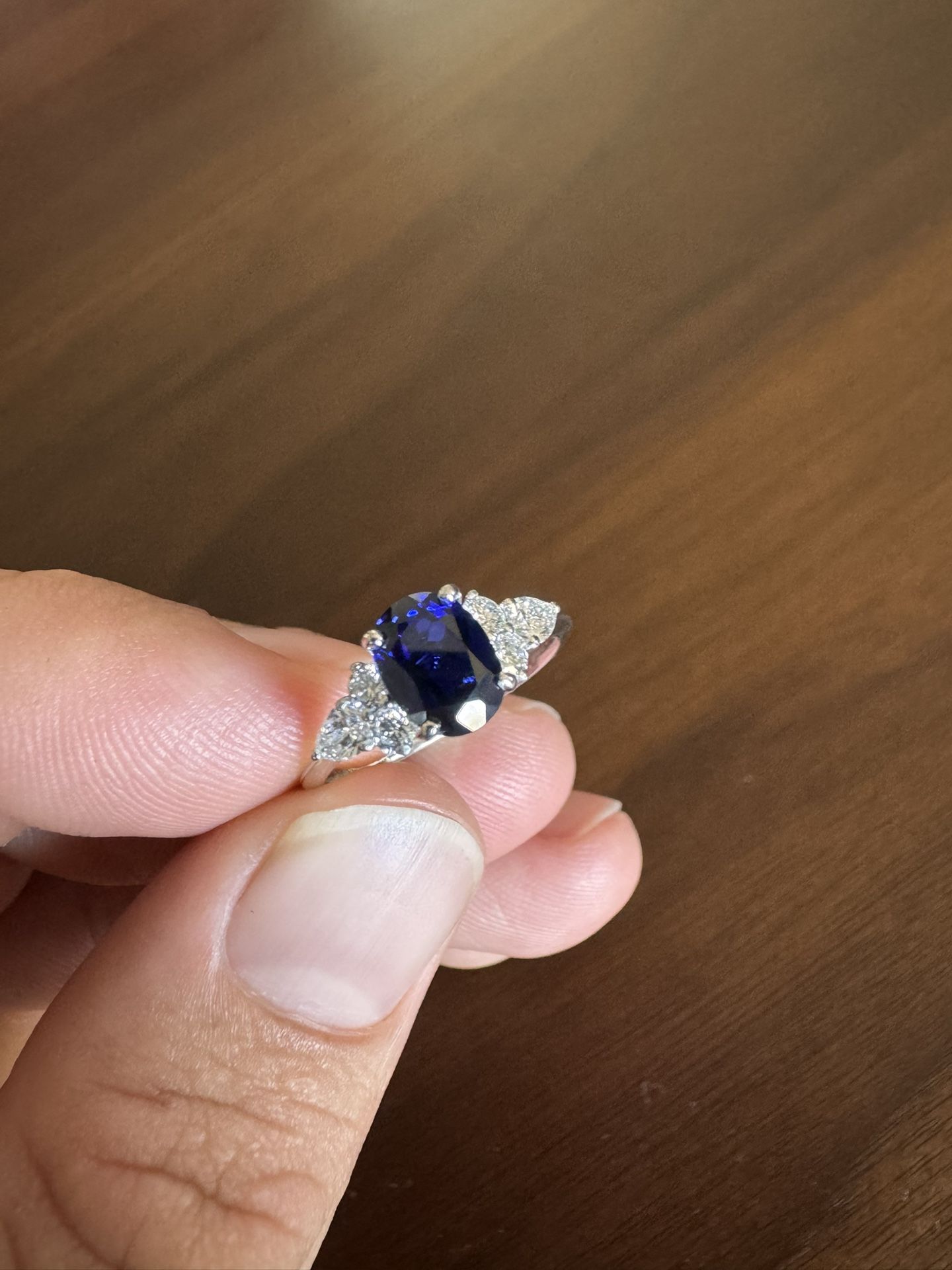 Size 8 Sapphire Engagement Ring