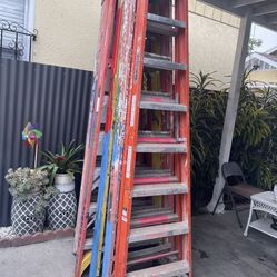 Excellent Condition 8ft Fiberglass A Frame Ladders