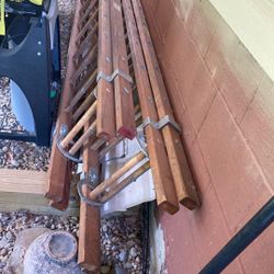 I have two firefighter wood ladder One it’s 14 foot. The other is 16 foot new never use 150 each firm.