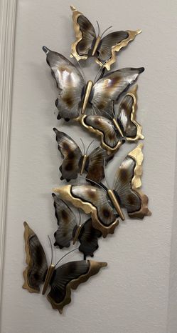 Metal Butterfly Wall Art Decor