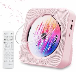 6453X - CD Player Portable Bluetooth 5.1 Desktop CD Player with HiFi Sound Speakers,Remote Control,Dust Cover,LED Display,Boombox FM Radio,USB/AUX for