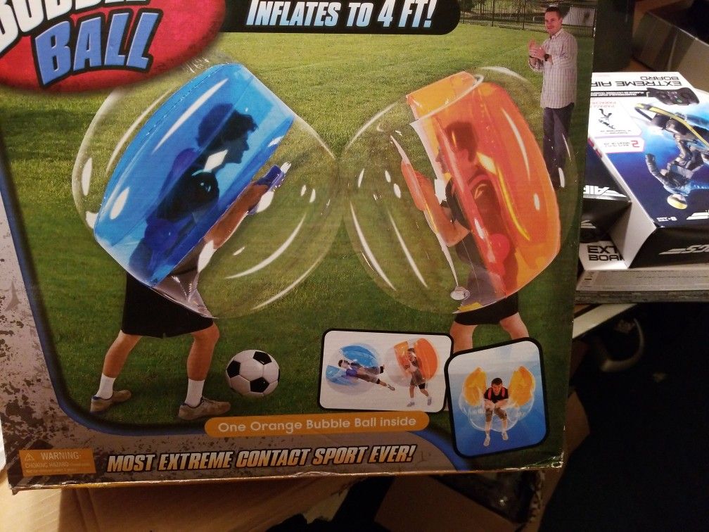 Inflatable bubble ball 4' Feet Diameter Safety Straps