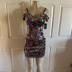 Guess Women’s Off-the -Shoulder Sequined Dress 