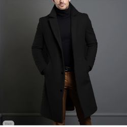 Brand New..... Men's Winter Coat Long Trench 